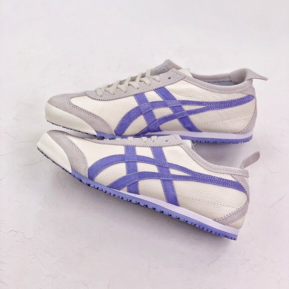 Onitsuka Tiger MEXICO 66 Cream/Purple Sneakers - Picture 1 of 9